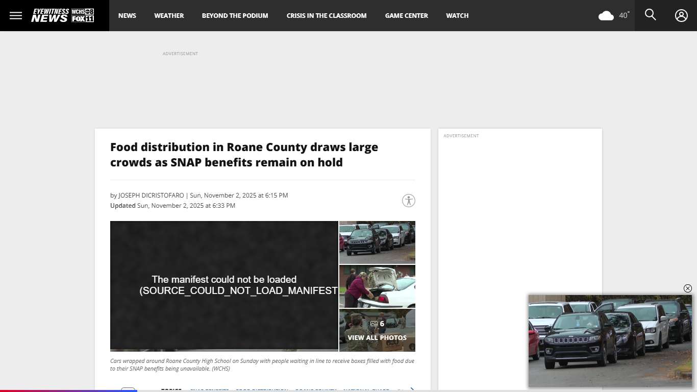 Food distribution in Roane County draws large crowds as SNAP benefits remain on hold